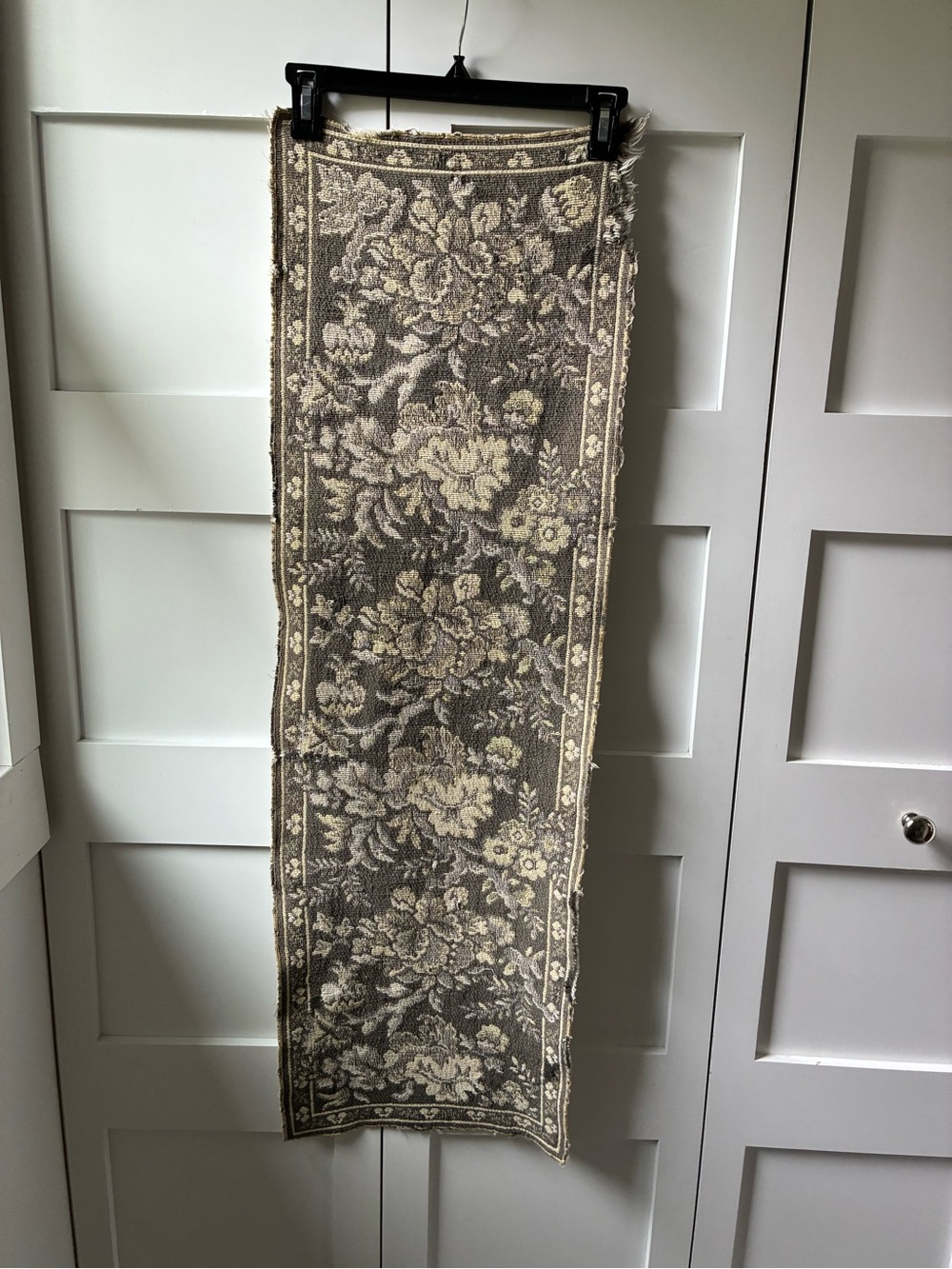 Vintage Tapestry Table Runner Green Tones As Is